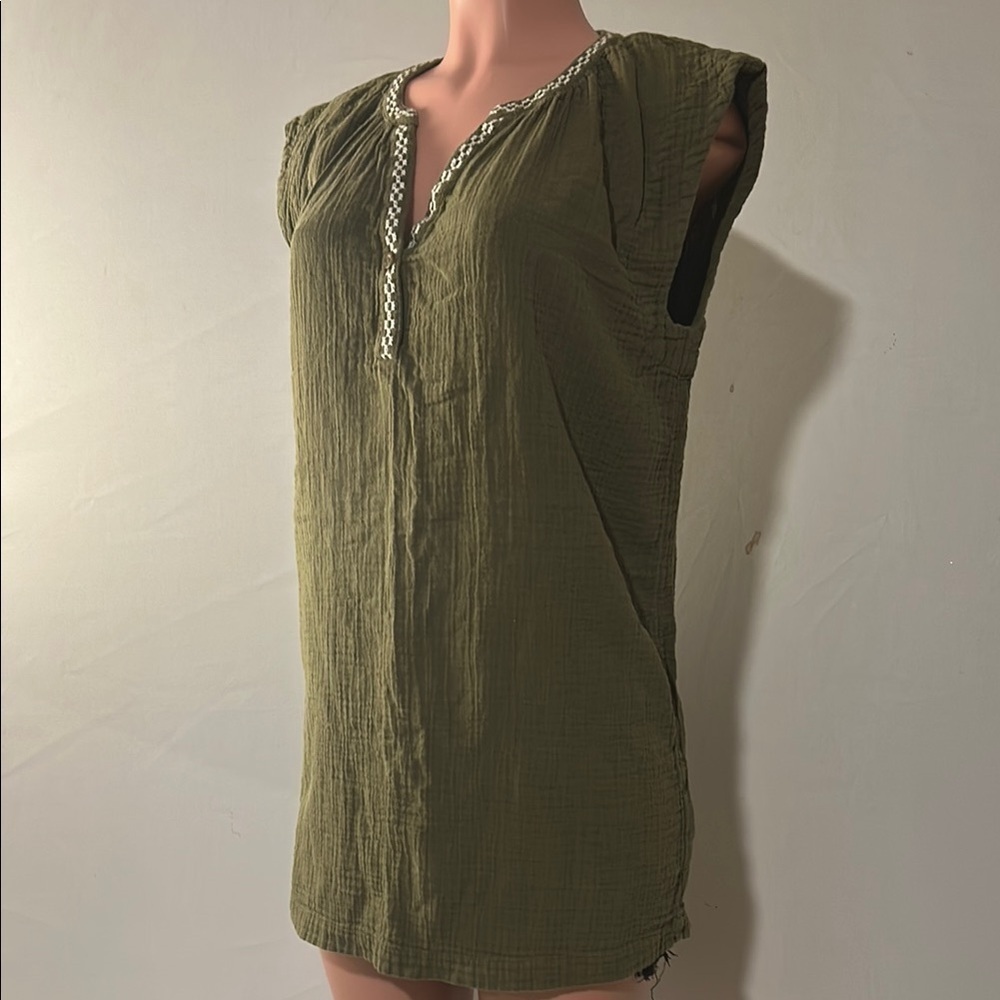 Madewell Women’s Embroidered Lightestspun Cover Up Tunic 100%Cotton Size  XSmall